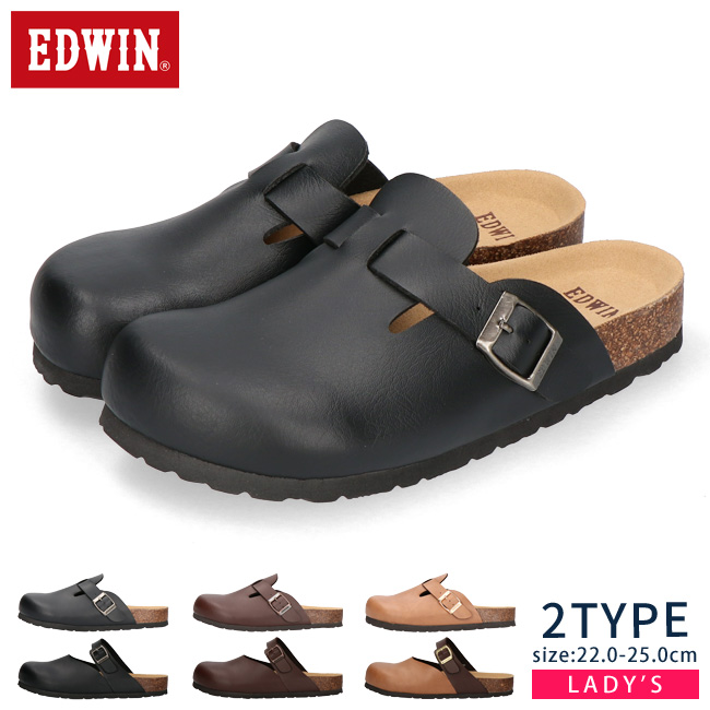 EDWIN（エドウィン） サボサンダル レディース 歩きやすい 履きやすい