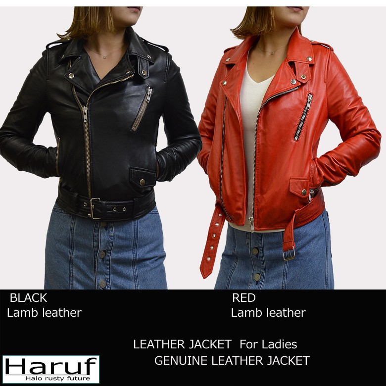 Haruf（ハルフ） レザージャケット ライダースジャケット レディース
