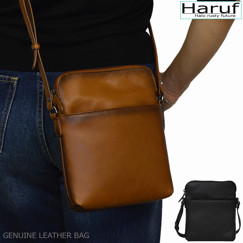 Haruf（ハルフ） 本革 レザーバッグ ショルダーバッグ 斜めがけ メンズ
