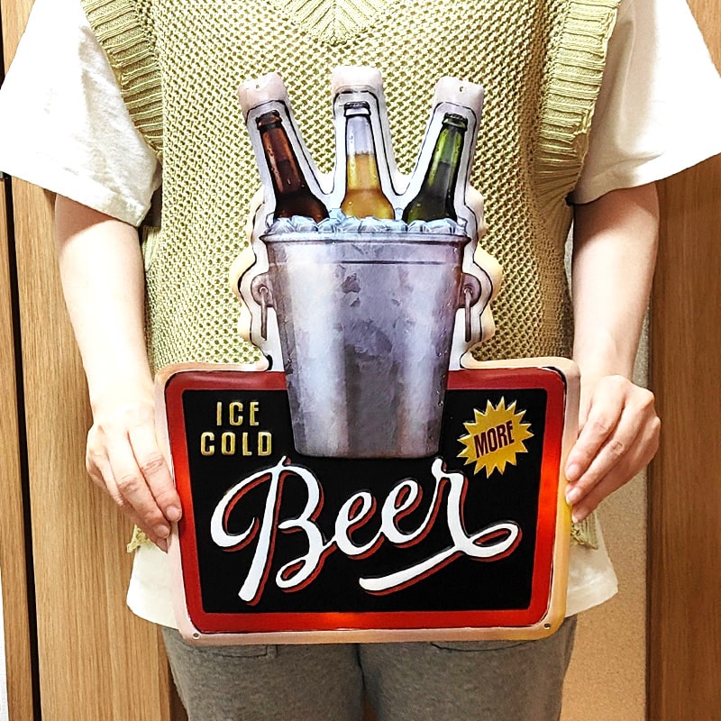 アメリカン レトロ ブリキ看板 アンティーク エンボスプレート ICE