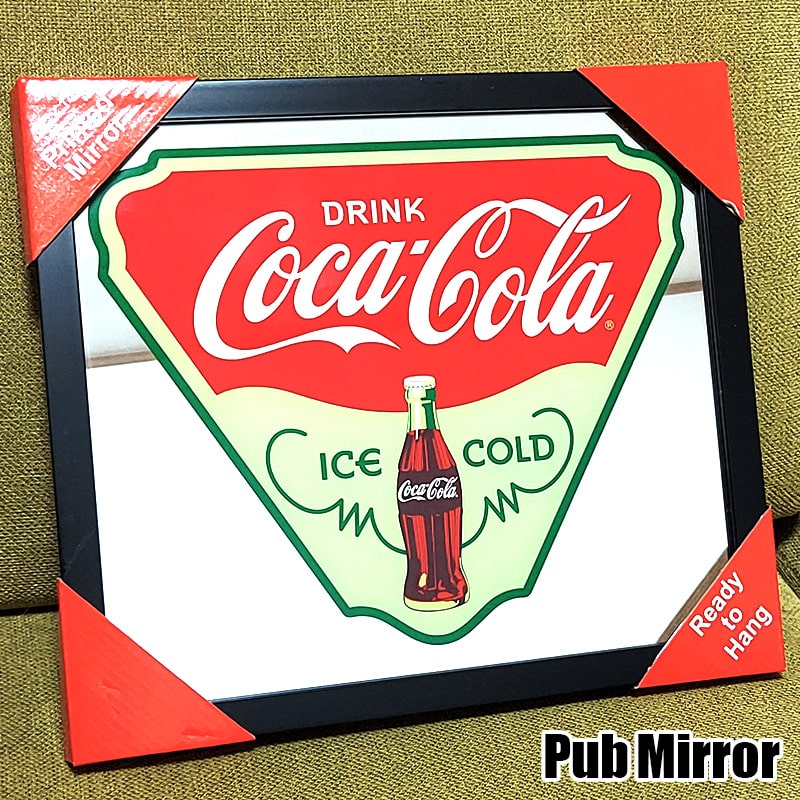 コカ•コーラ ヴィンテージ・パブミラー トレー 木製 Coca-Cola