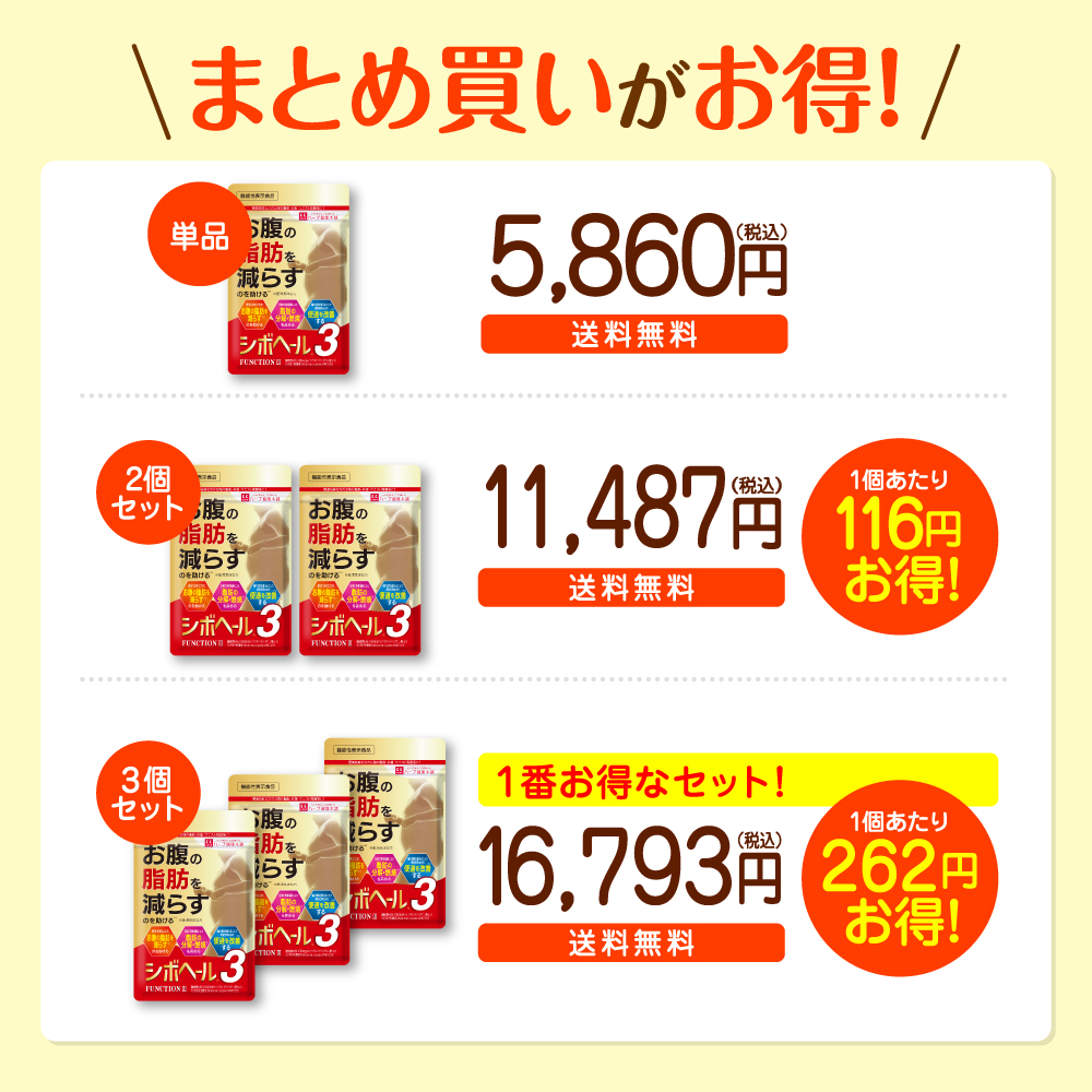 シボヘール 【公式ショップ】 シボヘール3 30日分 120粒 [機能性表示