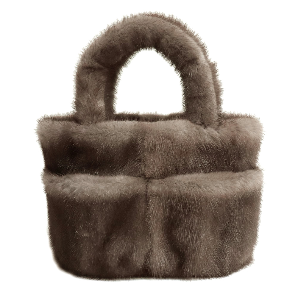 バッグ ファー リアルファー 日本製 ミンク トートバッグ ハンドバッグ