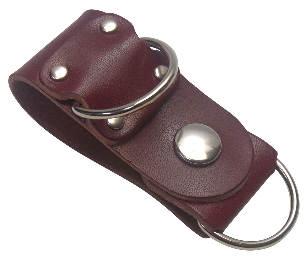 栃木レザー ベルトループキーホルダー Dカン2本付き シルバーニッケル