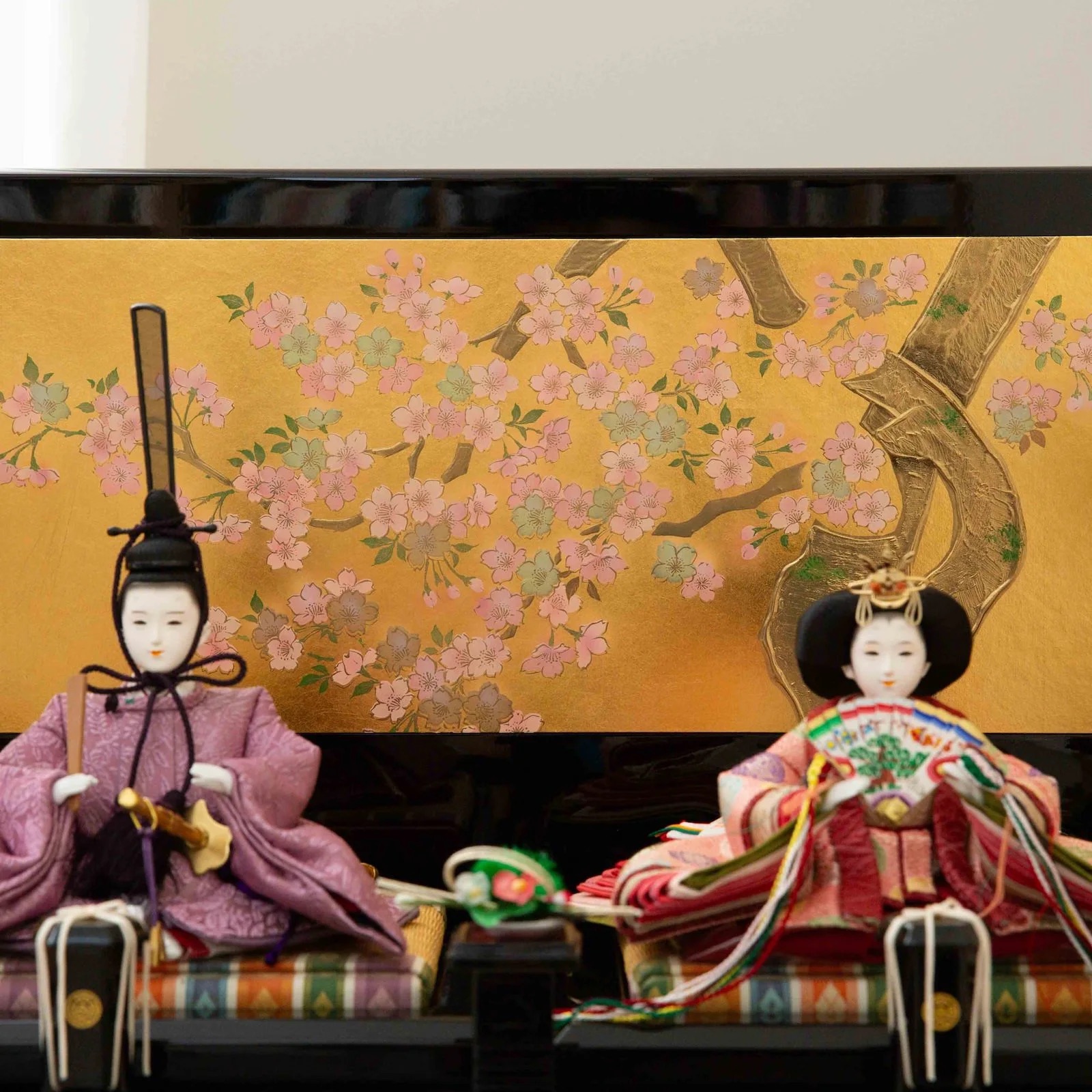 雛人形 清水久遊 ひいな 芥子(京十二) 手描き金屏風 正絹 : 人形の館