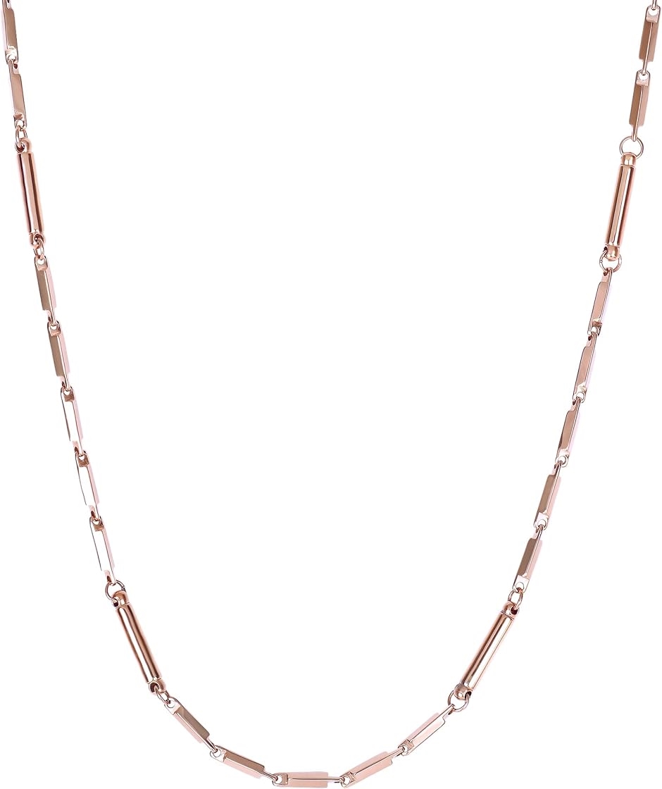 磁気ネックレス ピンク ゴールド 幅2mm 全長45cm チェーン レディース