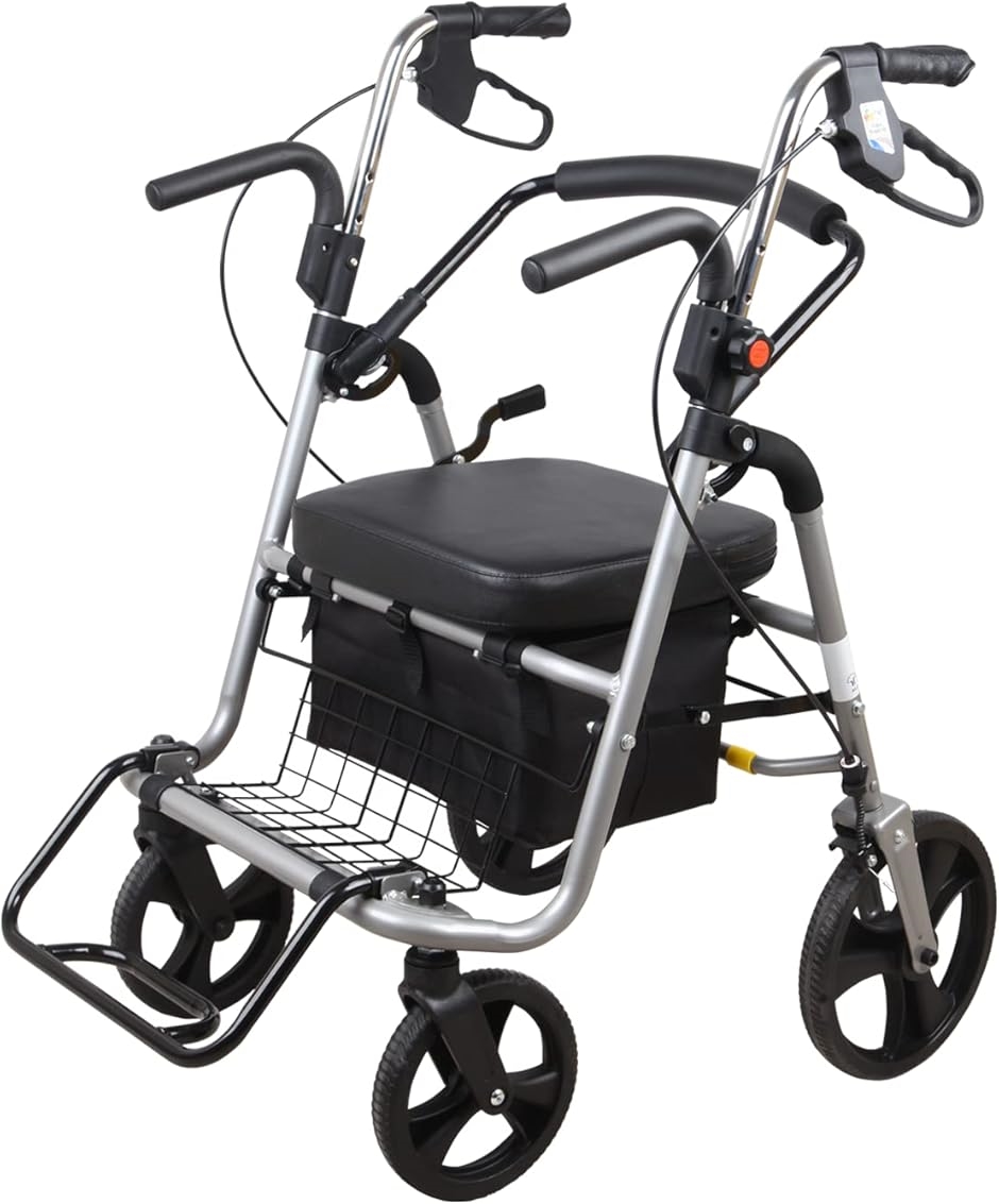 歩行器 シルバーカー アルミ製 折りたたみ 軽量 コンパクト 手押し車