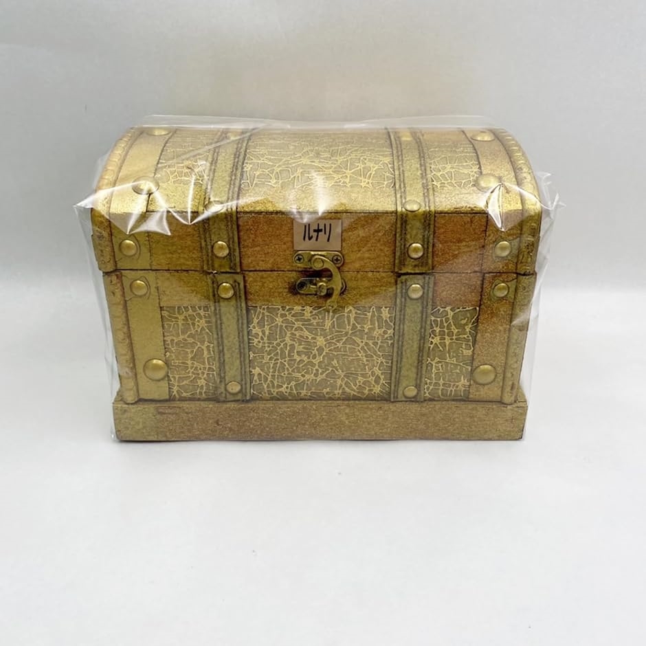 アンティーク風 宝箱 木製 ゴールド 収納ボックス レトロ インテリア