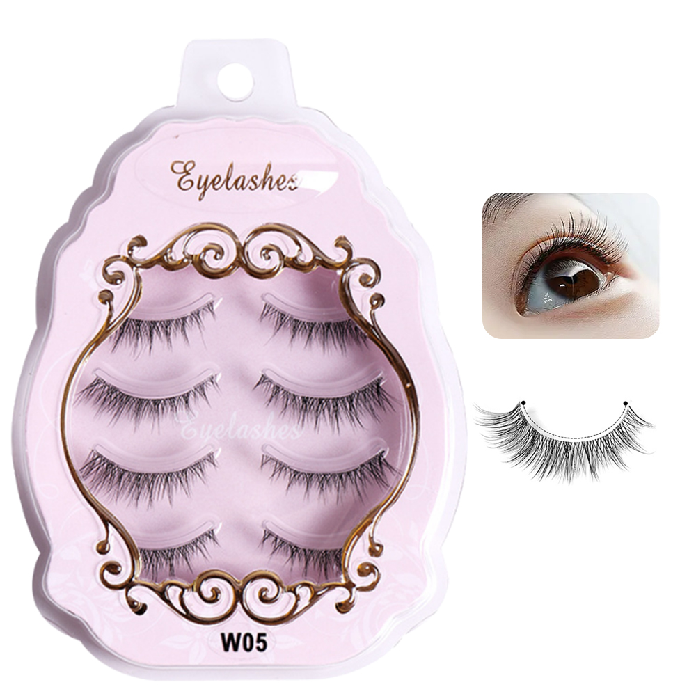 つけまつげ ナチュラル 部分 4ペア 眼尻 柔らかい ボリューム 自然