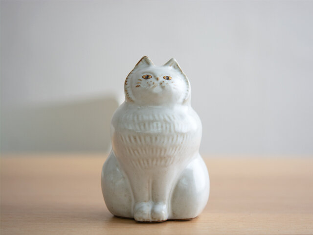 波佐見焼 オブジェ sen 猫の置物 twin cats インテリア ネコ 陶磁器