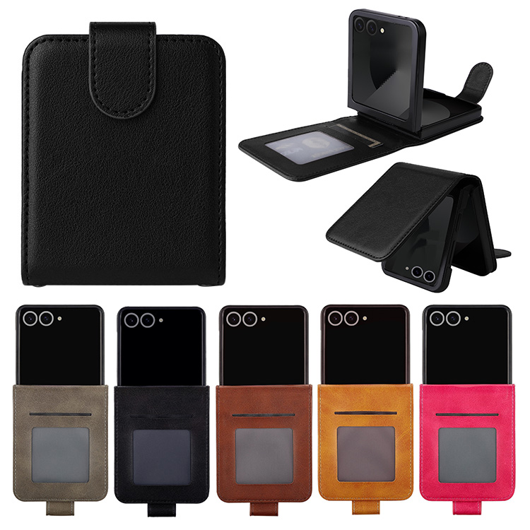 Galaxy Z Flip7 ケース /カバー 折りたたみ型 PUレザー カード収納