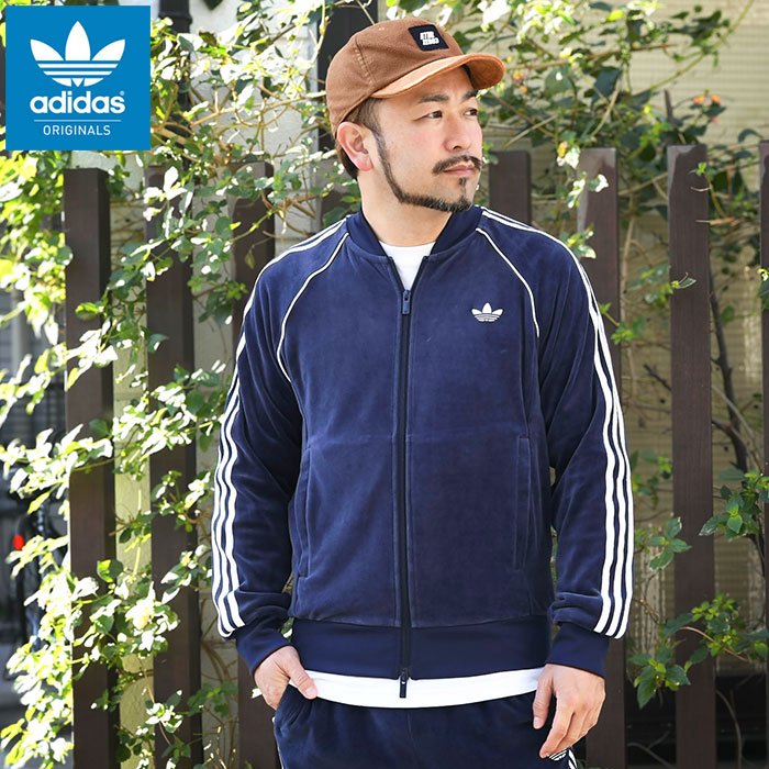 adidas Originals アディダス ジャージー ジャケット メンズ ベロア