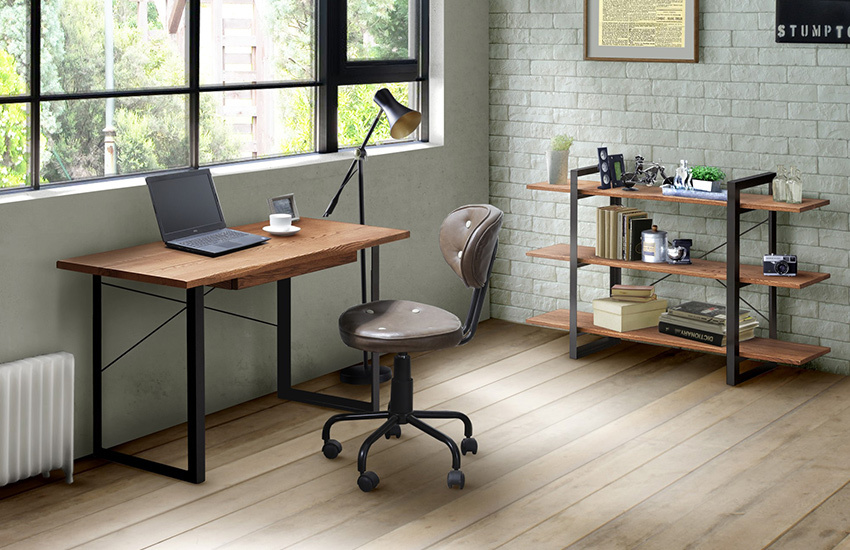 木製デスク 幅120 北欧 天然木 オーク材 奥行60cm gkw : IKIKAGU