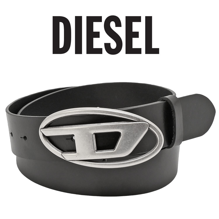 DIESEL（ディーゼル） オーバルD レザー ベルト X08516-PR666 B-1DR
