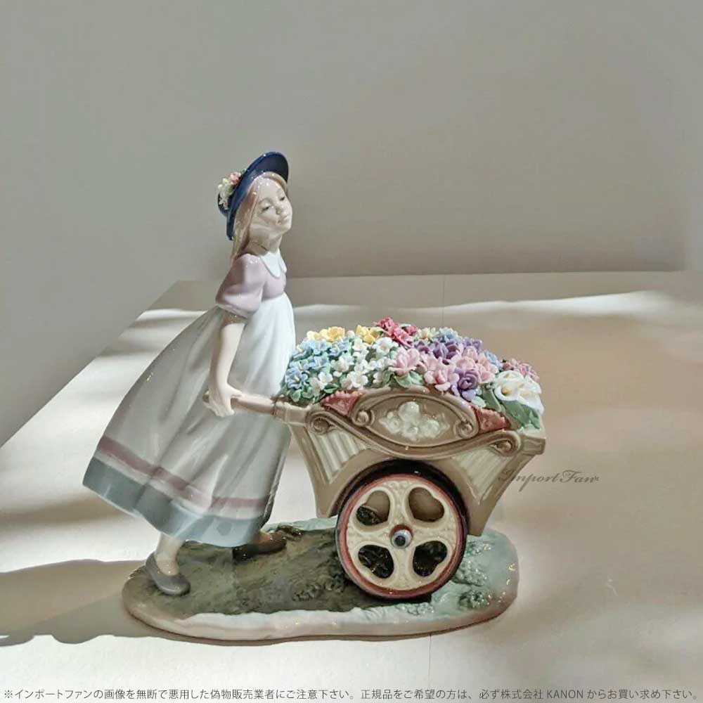 LLADRO（リヤドロ） 可愛いお花屋さん 荷車 少女 置物 01006251 LLADRO