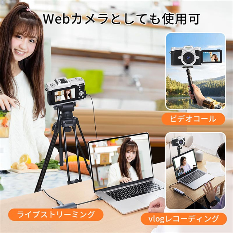 デジカメ 4K デジタルカメラ 日本製チップ 32GB メモリーカード付き 16