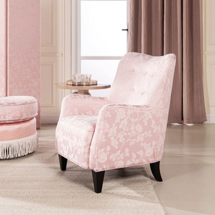 アームチェア ピンク 一人掛けソファ パーソナルチェア ヘアルーム