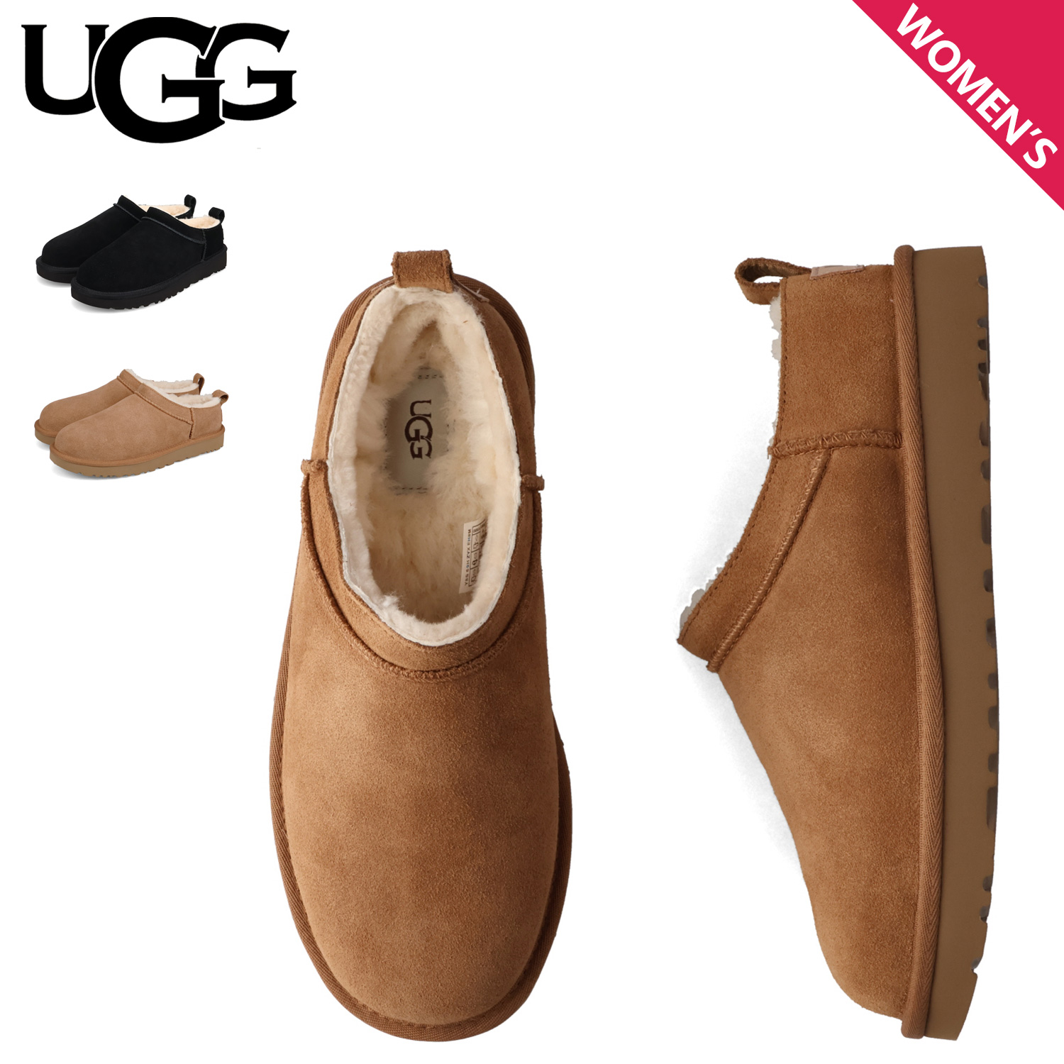 UGG（アグ） ブーツ ムートンブーツ アンクル クラシック マイクロ