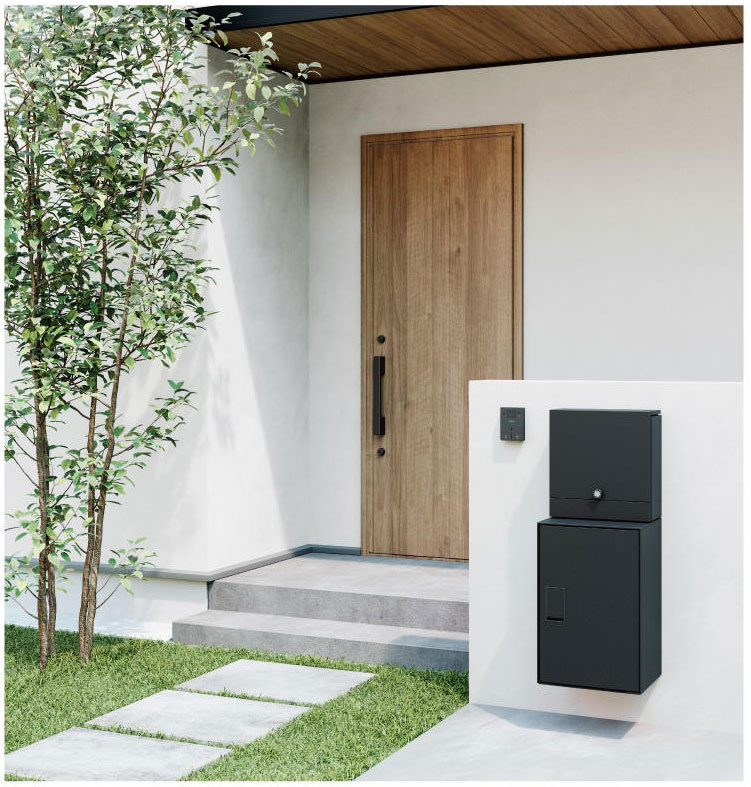 無料☆特典付】 門柱ユニット Nasta Box LIGHT 宅配ボックス：Mサイズ