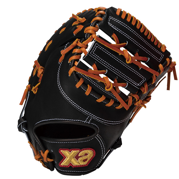 オレンジと黒のファーストミット X9 ザナックス オレンジと黒の