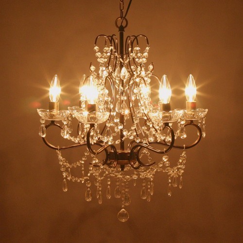 アメリカン レトロ 照明 6灯 シャンデリア アンティーク ヨーロッパ調