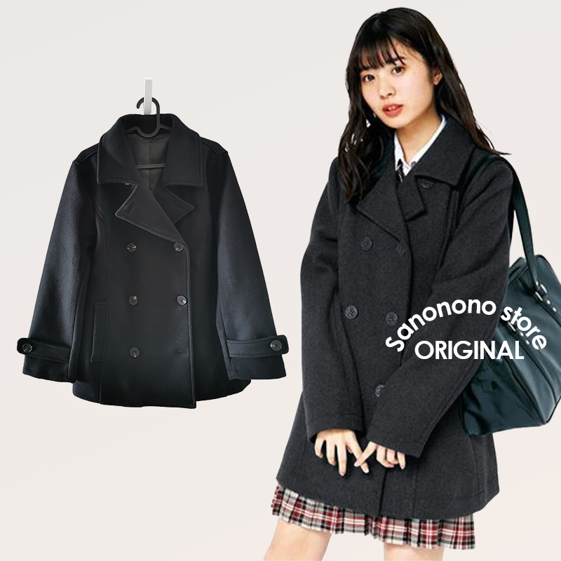 スクールピーコート 制服 スクールコート 女子 ピーコート ウール90