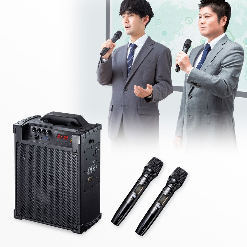 SANWA SUPPLY（サンワサプライ） 拡声器 ワイヤレスマイク スピーカー