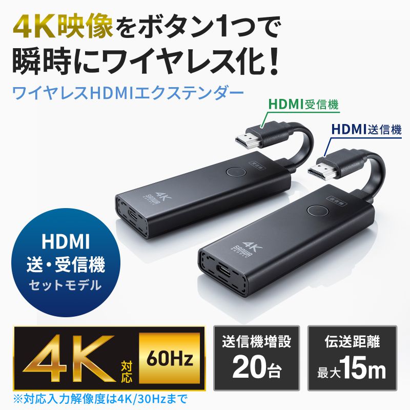 SANWA SUPPLY（サンワサプライ） ワイヤレス HDMI エクステンダー 無線