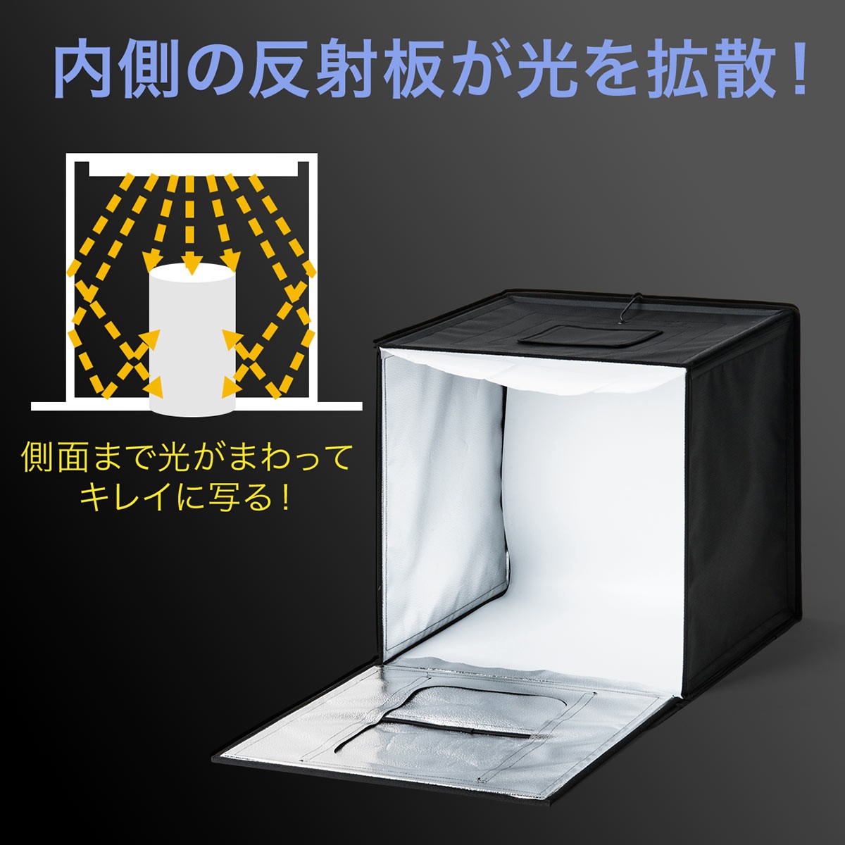 SANWA SUPPLY（サンワサプライ） 撮影ボックス 60cm 大型 LEDライト