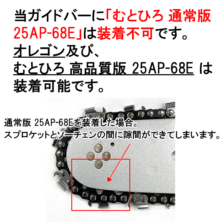 むとひろ ガイドバー 12A068Z 12インチ(30cm) 25AP-68E 対応