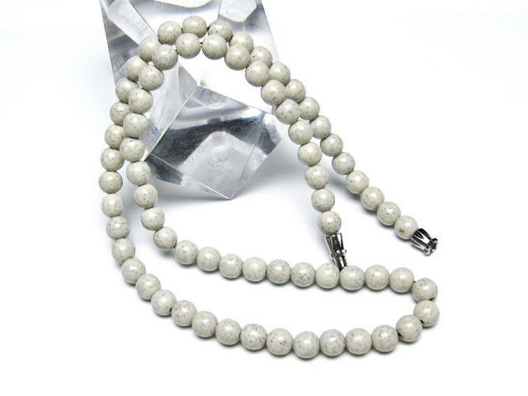 台湾産 北投石 天然ラジウム効果 ネックレス 6mm [t323-3099]