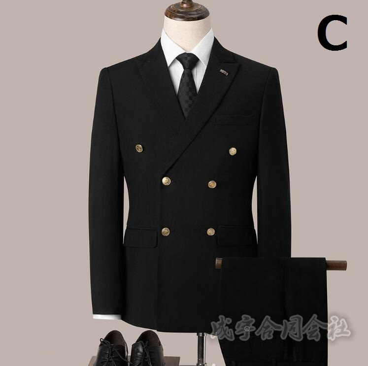 ダブルブレスト メンズスーツ 紳士服 ビジネス セレモニー フォーマル