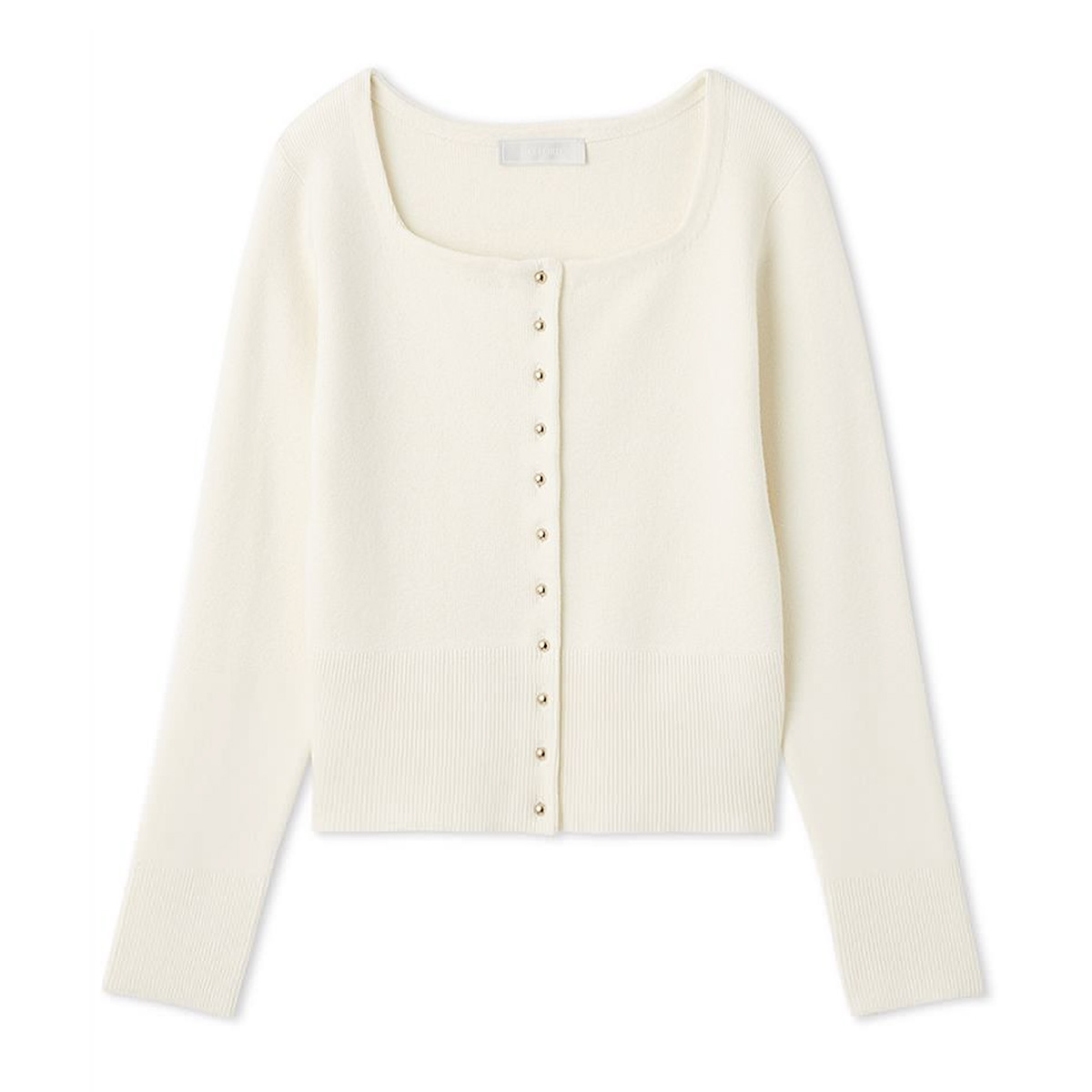 CELFORD（セルフォード） スクエアネックラメニットカーディガン