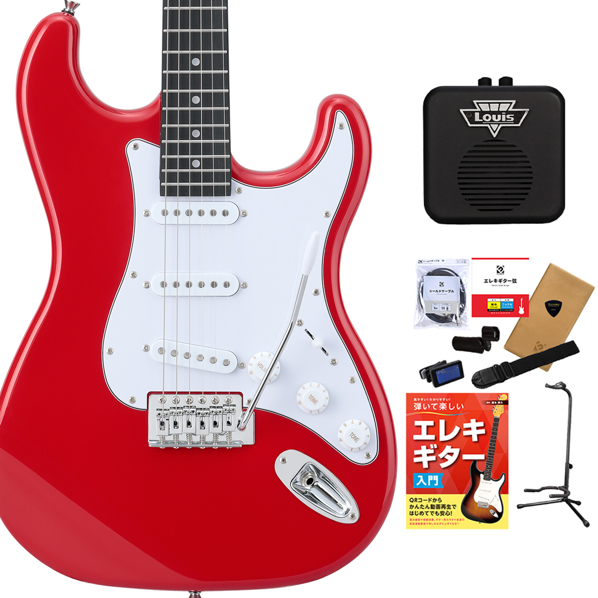 BUSKER'S バスカーズ BST-Standard エレキギター初心者12点セット