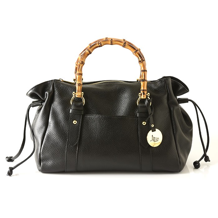 BEVINI（ベヴィニ） バンブー バッグ 黒 ブラック 2way ショルダー