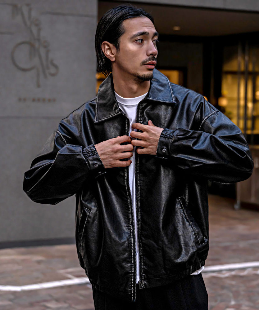 CavariA（キャバリア） レザージャケット メンズ ブルゾン アウター