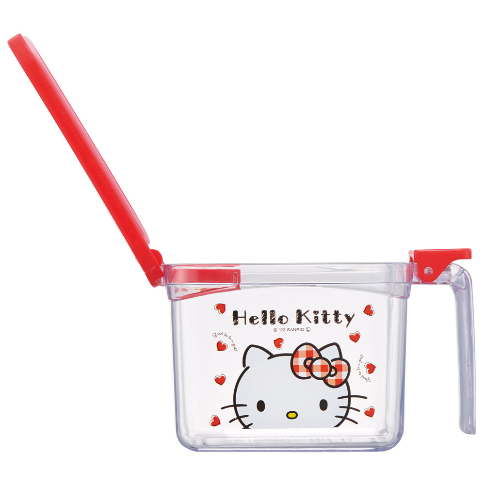 ハローキティ 調味料 ポット 380ml ワンプッシュで開く 入れ 容器 砂糖