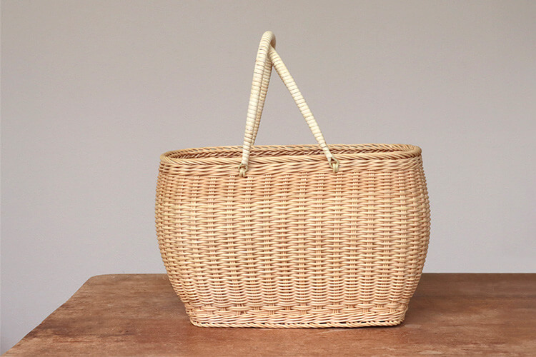 松野屋 日本製 藤 買物かご かごバッグ カゴ バスケット カゴバッグ
