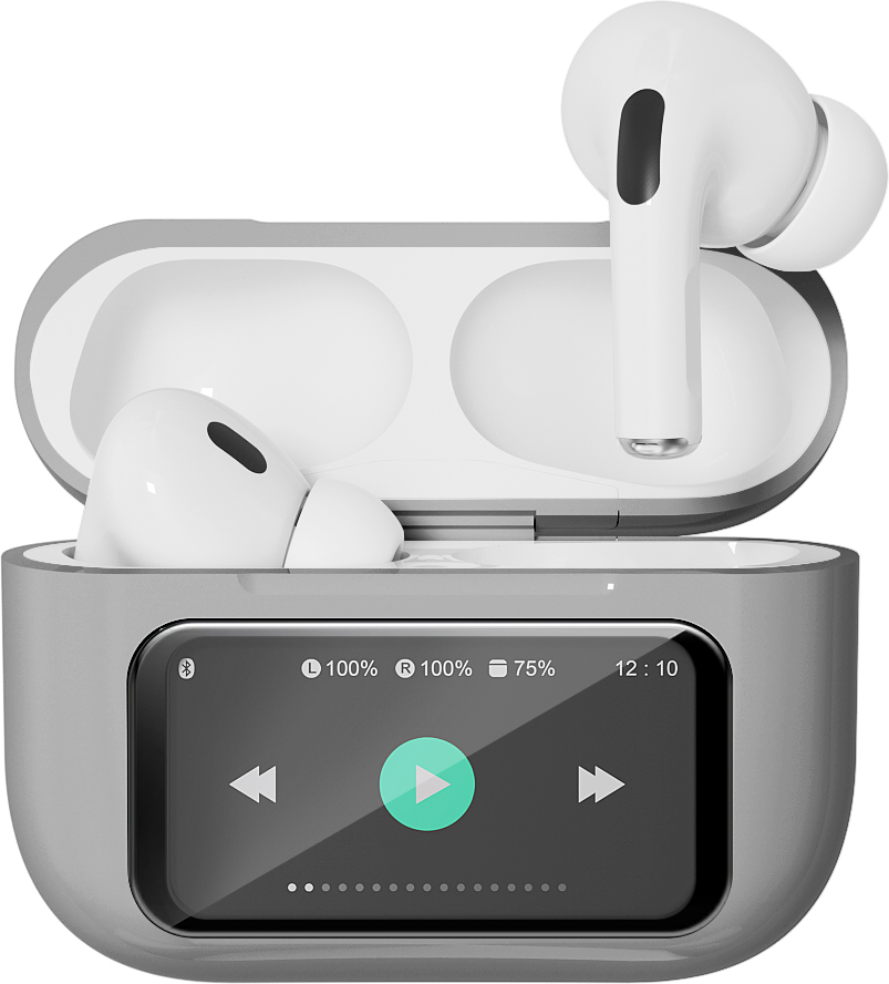 明誠 ＼2026最新モデル／ 液晶付きイヤホン ワイヤレスイヤホン 大画面