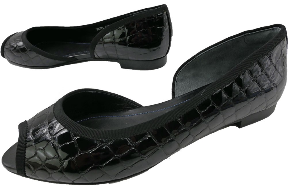 REGAL（リーガル） 爆買 オープントゥパンプス フラットシューズ 革靴