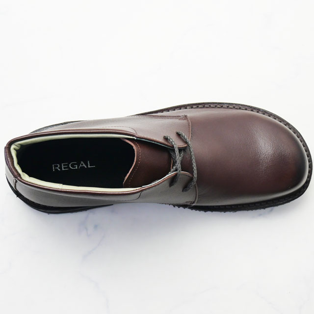 美品】リーガル 24cm 茶 REGAL 冬靴 冬底 革靴 チャッカブーツ REGAL