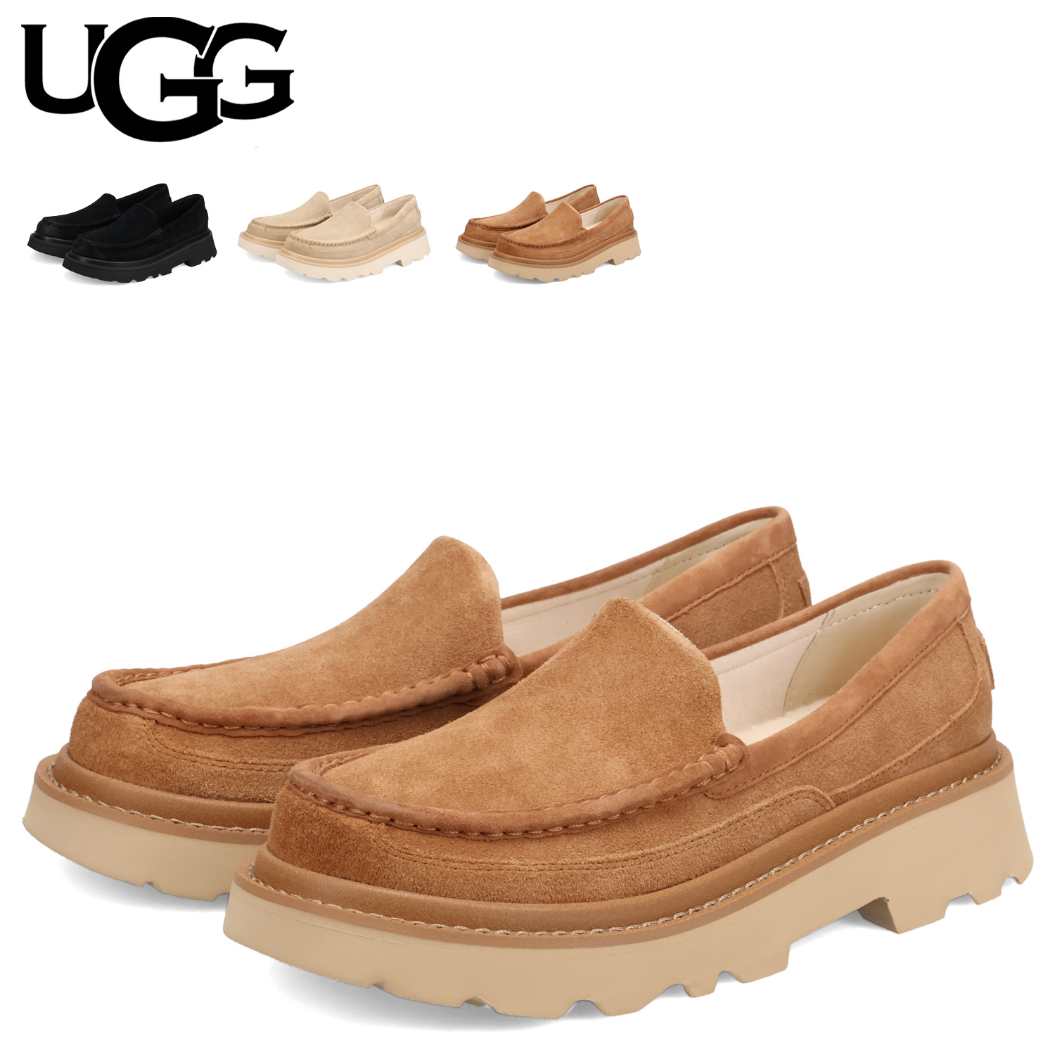 UGG（アグ） スリッポン ローファー アスコット ラグ メンズ ASCOT LUG