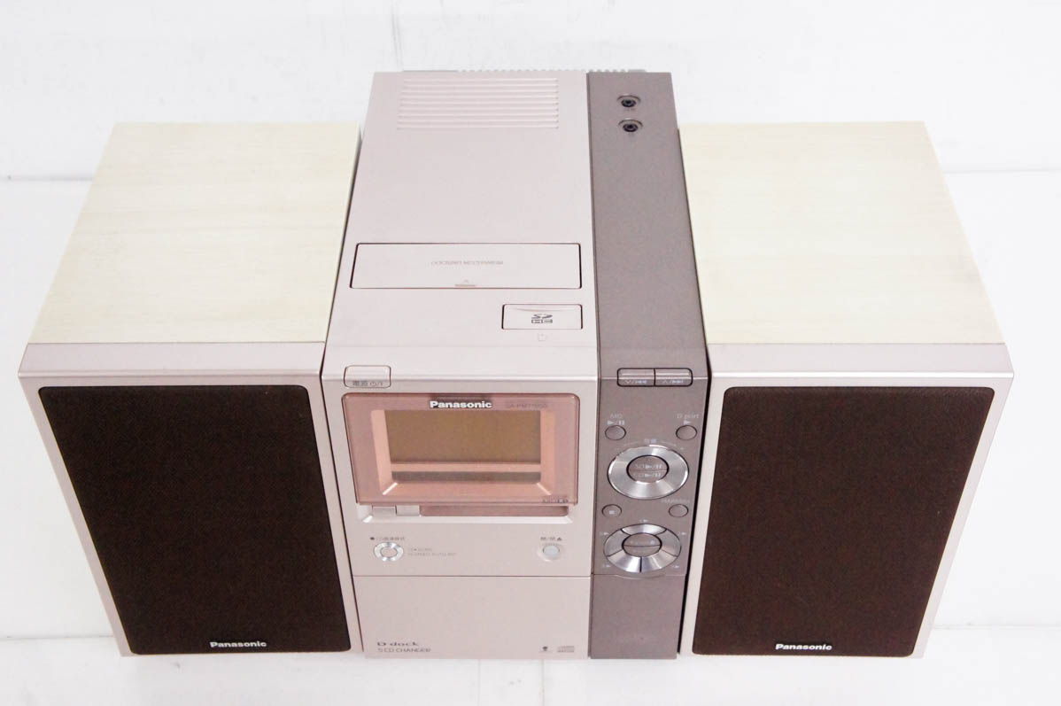 中古 C Panasonicパナソニック SDステレオシステム D-dock 5CD／SD／MD