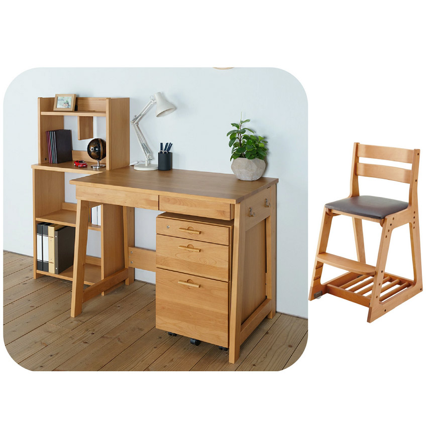 リーモ 学習家具 2点セット 学習机 学習チェア 書棚 ワゴン イトーキ