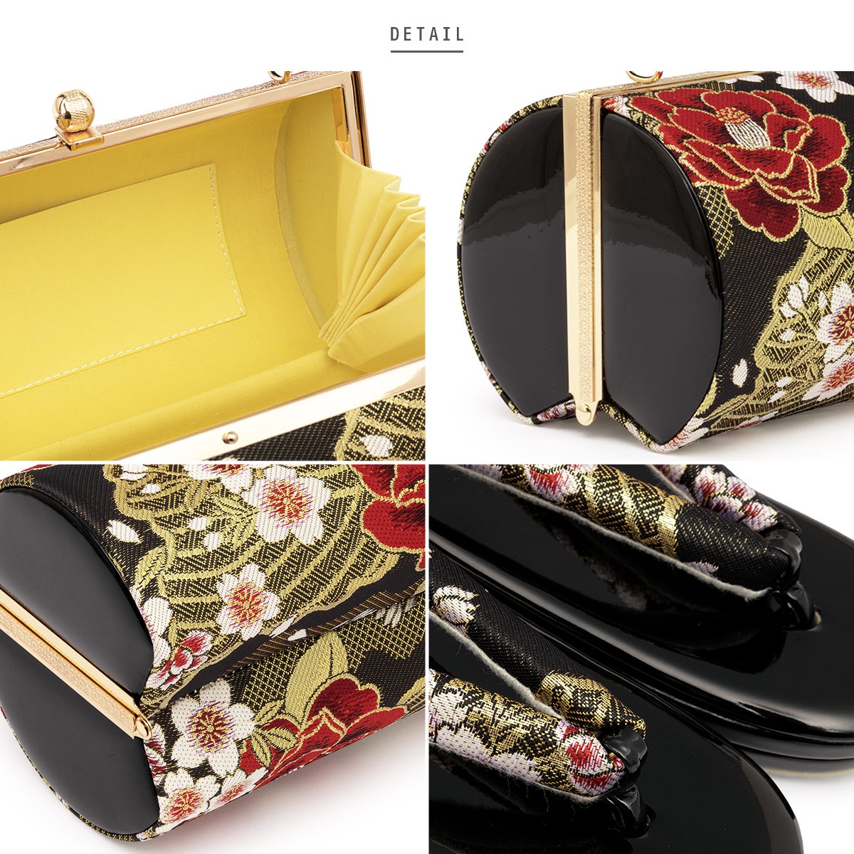 SOUBIEN（創美苑） 草履バッグセット 成人式 草履 バッグ 振袖 黒