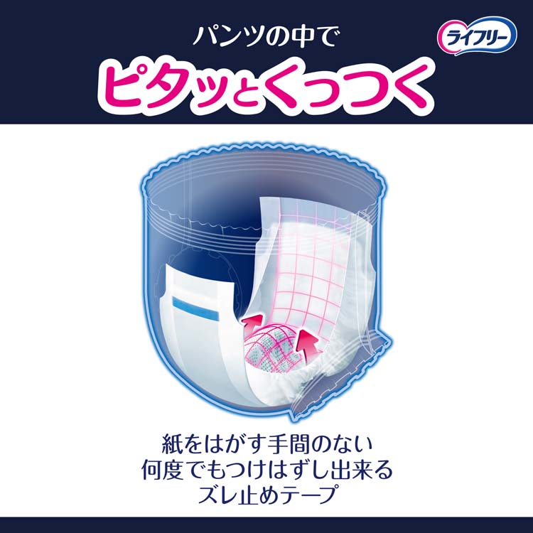 ライフリー ズレずに安心紙パンツ専用尿とりパッド 夜用 4回吸収 介護