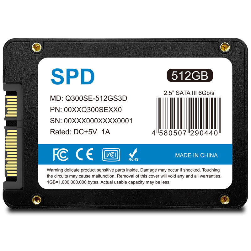 SPD SPD SSD 512GB 2.5インチ 7mm 内蔵型SSD SATAIII 6Gb/s 550MB/s 3D