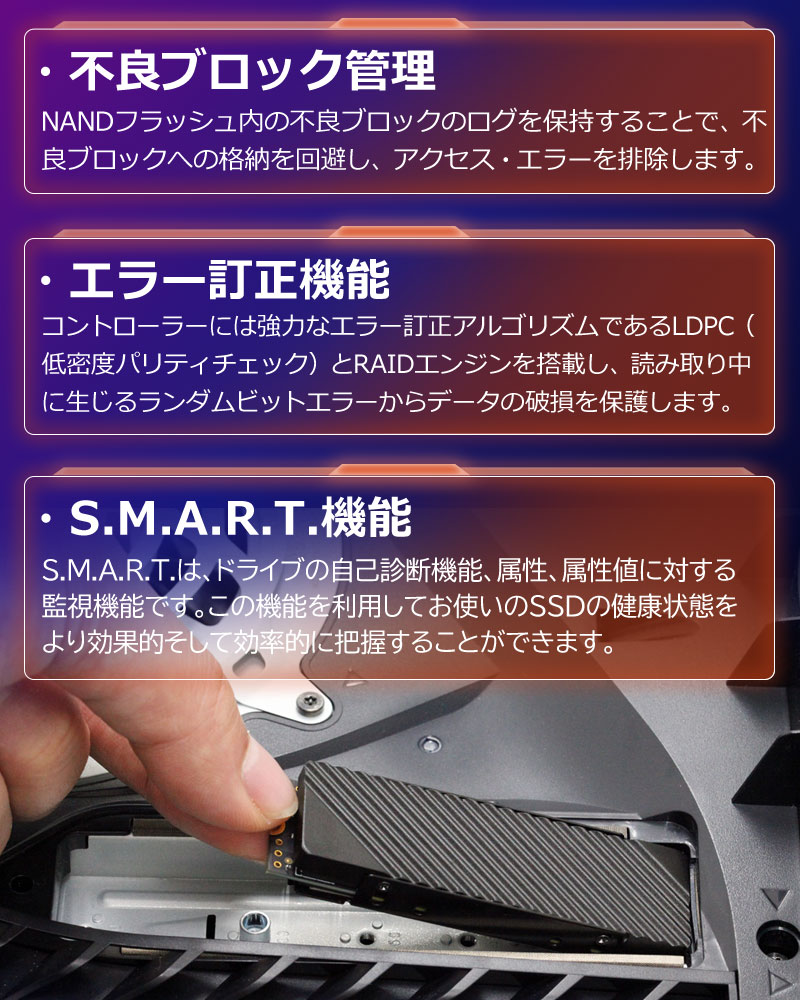SPD SPD SSD 1TB 3D NAND TLC ヒートシンク搭載 M.2 2280 PCIe Gen4x4