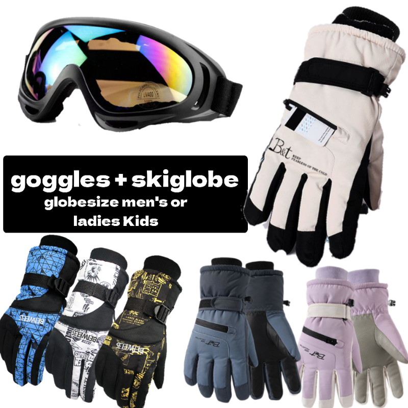 スキー ゴーグル 手袋 2点セット スノーボード スノボ レディース