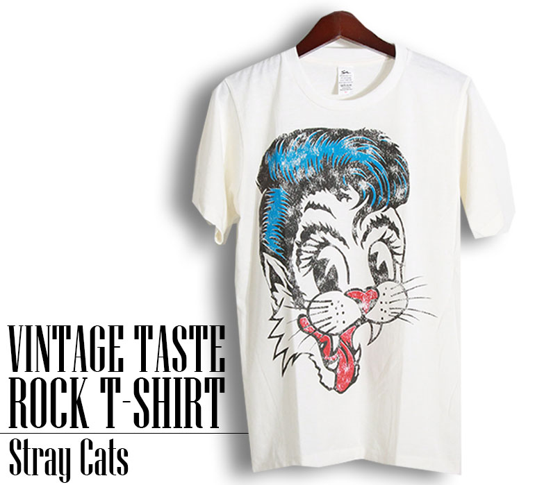 ヴィンテージロックtシャツ バンドtシャツ パンク ストレイ キャッツ